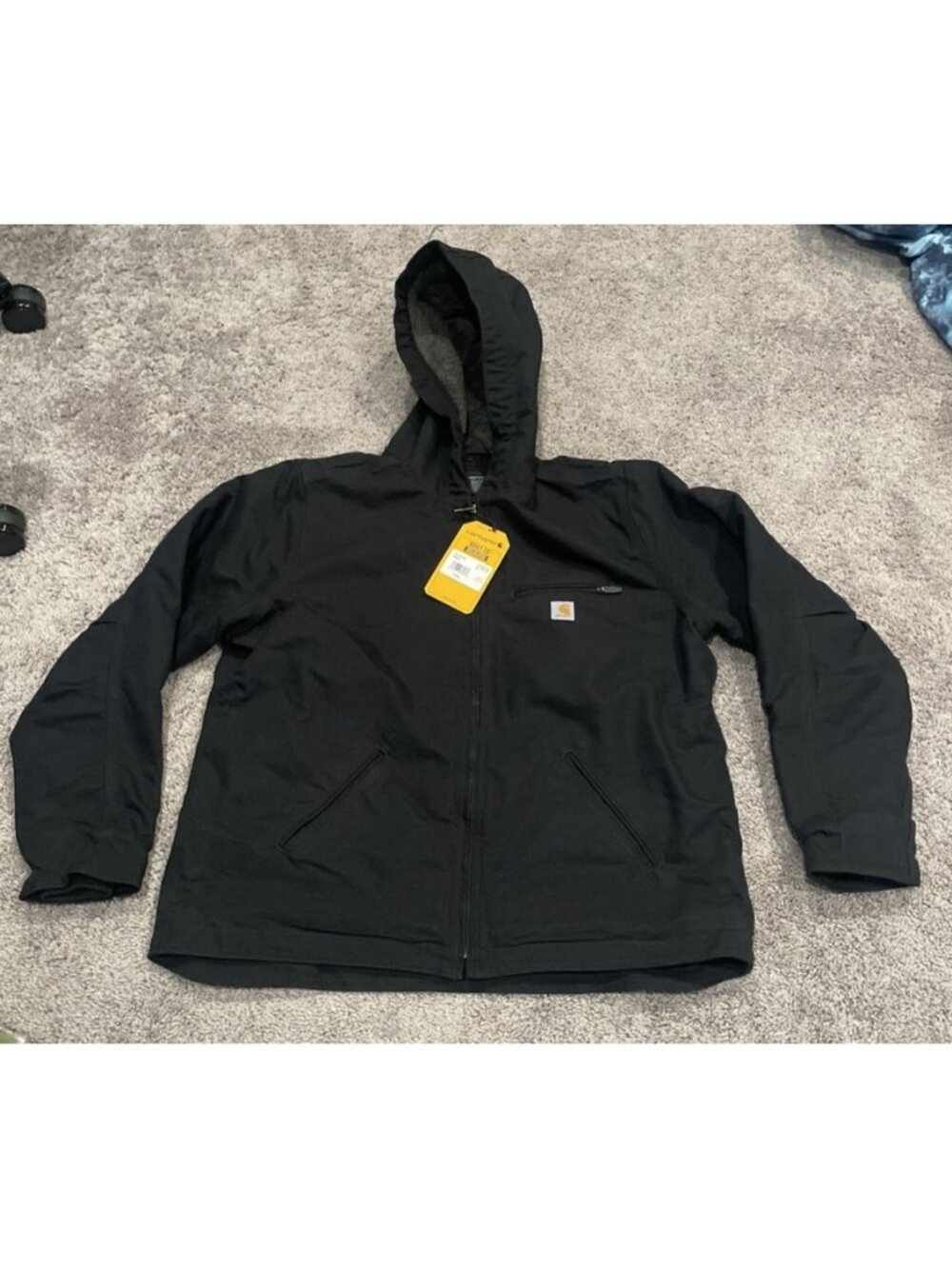 Brand New! Size XL-Carhartt Women's Washed Duck Sherpa Lined Jacket Black